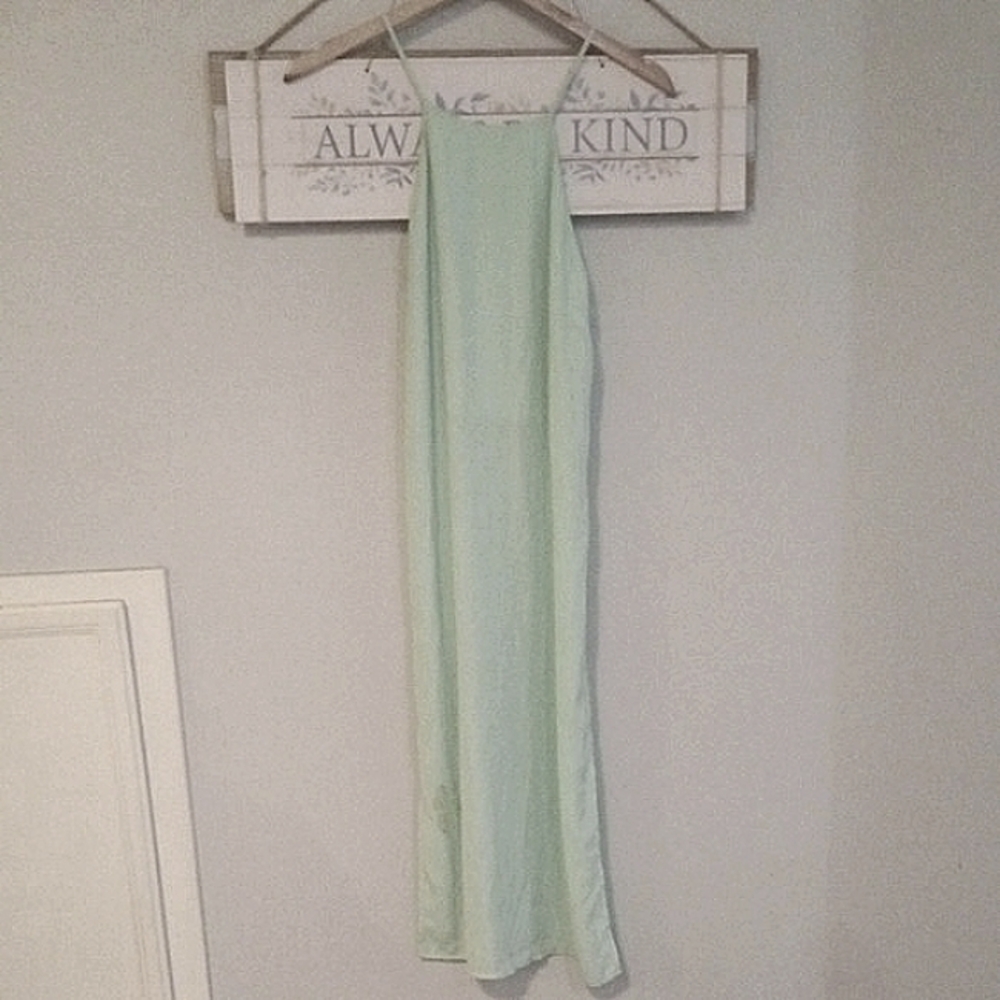 Elegant Mint Green Slip Dress